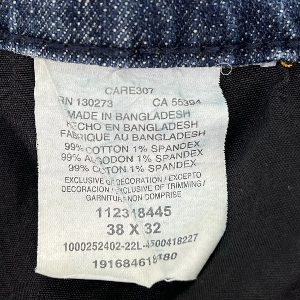 Wrangler Retro Slim Straight Jeans Men’s 38x32 Blue Denim pants Cowboy Western